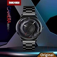 SKMEI 9210 Stainless Steel quartz Wristwatch for men- Black