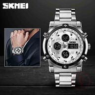 Skmei 1389 Stainless Steel Digital Men's Watch - Silver