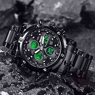 Skmei 1389 Stainless Steel Digital Men's Watch - black