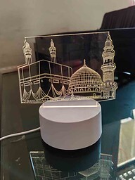 Islamic 3d home decorating tablet or bedside lamp (3 colour)
