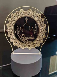 Islamic 3d home decorating tablet or bedside lamp (3 colour)