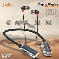 MEKE NB20 Sports Wireless Neckband – 120H Playtime, Digital Display, Bluetooth 5.6