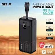 GEEOO P900 22.5W Fast Charging Power Bank 30000mAh  Built-in Type-C &amp; Lightning  Digital Display
