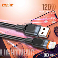 MEKE M10 Lightning 120W Fast Charging Data Cable – 1 Meter Premium Braided Cable