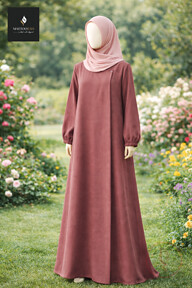 Indonesian Inspired Abaya - (Milk Chocolate)