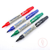 Multi-Color Classic Refillable White Board Marker Pen - 4 Pieces
