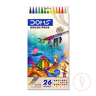 Doms Non-Toxic Multicolor Brush Pens  26 Shades