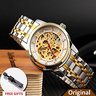 SKMEI 9222 Two-Tone Stainless Steel Automatic Clock For Men