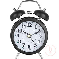 Alarm Clocks Alarm Clock Retro Twin Bell Metal Desk Table Analog Clock Silent with Night Light for Home Office Mini Travel Alarm Clock Digital Clock