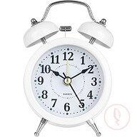 Alarm Clocks Alarm Clock Retro Twin Bell Metal Desk Table Analog Clock Silent with Night Light for Home Office Mini Travel Alarm Clock Digital Clock