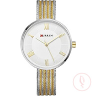 CURREN RoseGold Mesh Stainless Steel Analog Watch For Women - 9020