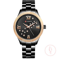 Curren 9009 Quartz Movement Round Dial Stainless Steel Waterproof Women Watch