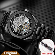 FORSINING Men Hollow Flywheel Automatic Mechanical Watch