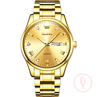 Olevs 5563 Quartz Wrist Waterproof Men Watch-Golden