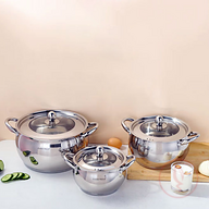 Kaisa Villa Stainless Steel Induction bottom 6pcs Cookware Set (KV-6640)