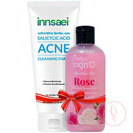 Innsaei Acne Foam 150ml And Skino Rose Shower Gel 220ml