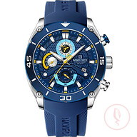 Naviforce 8038 Waterproof Business Casual Date Quartz Chronograph Silicone Strap Men's Watch