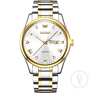 Olevs 5563 Quartz Wrist Waterproof Men Watch White & Silver