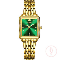 Olevs 9995 Golden Stainless Steel Analog Wrist Watch For Women