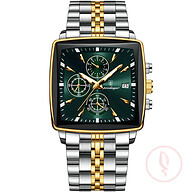 POEDAGAR 866 Luxury Square Chronograph Men’s Watch