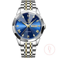 Poedagar 810 Diamond Cart Stainless Steel Luminous Quartz Men Watch