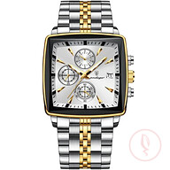 POEDAGAR 866 Luxury Square Chronograph Men’s Watch