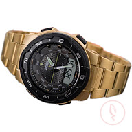 SKMEI Stainless Steel Waterproof Wrist Watch - 1370-Golden