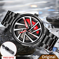 SKMEI 1990 Rotation Wheel Creative Fashion Men's Stainless Steel Clock