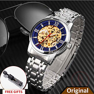 SKMEI 9222 Two-Tone Stainless Steel Automatic Clock For Men