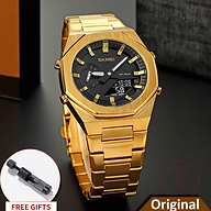 SKMEI 1816 Stylish Premium Quality Quartz Watch Man For-Golden And Black