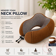 Memory Foam (Random colour) Neck Pillows Soft Travel Pillows Massage Neck Pillows Sleeping Airplane Pillows Cervical Bedding - Neck Pillow