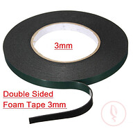3mm Double Side Foam Tape 3mm Both Side Gum Foam Tape Heavy Duty Double Sided Gum Foam Tape Black Color For DIY Craft Gum Tape