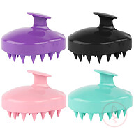 Hair Wash Brush Hair Scalp Massage Brush Silicone Head Anti Dandruff Shampoo Haircare Massager Comb (Multiple Colors)