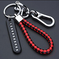 Key Chain Set With Customized Phone Card Anti Lost Pendant Split Rings