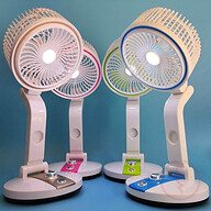 LR-2018 USB Rechargeable Folding Fan with LED Light