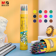 Chenguang (M&G) stationery 12 colors wood-free environmentally friendly colored pencils can be erased color lead students art painting coloring hexagonal rod yellow tube AWPQ0506 Children's Day gift