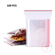 Plastic Zip Lock Bags Clear Poly Per- Pack 100 Pcs (2/3 Inch)