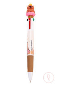 4-Color Retractable Ballpoint Pen (Capybara)