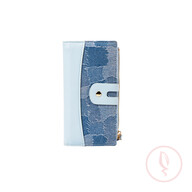 Long Denim Bifold Wallet (Light Blue)