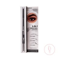 3-In-1 Eyebrow Pencil & Razor & Brush (Greyish Black)
