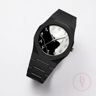 Black Stainless Steel Analog Wrist Watch