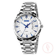 Skmei 9069 Luminous Needles Stainless Luxury Men’s Watch-Silver
