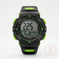 Kids Waterproof Watch 30M (Black and Green)